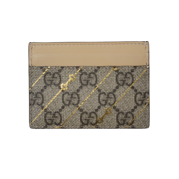 GG Beige and gold card case